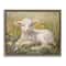 Stupell Industries Sunlight Lamb in Flowers Floating Frame Wall Art